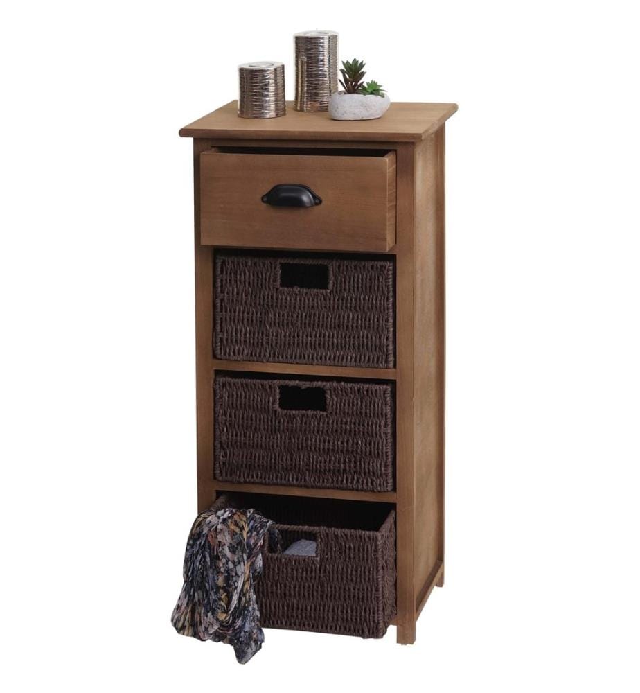Ko mmode JAM-K84 con cesti in legno FSC naturale marrone scuro