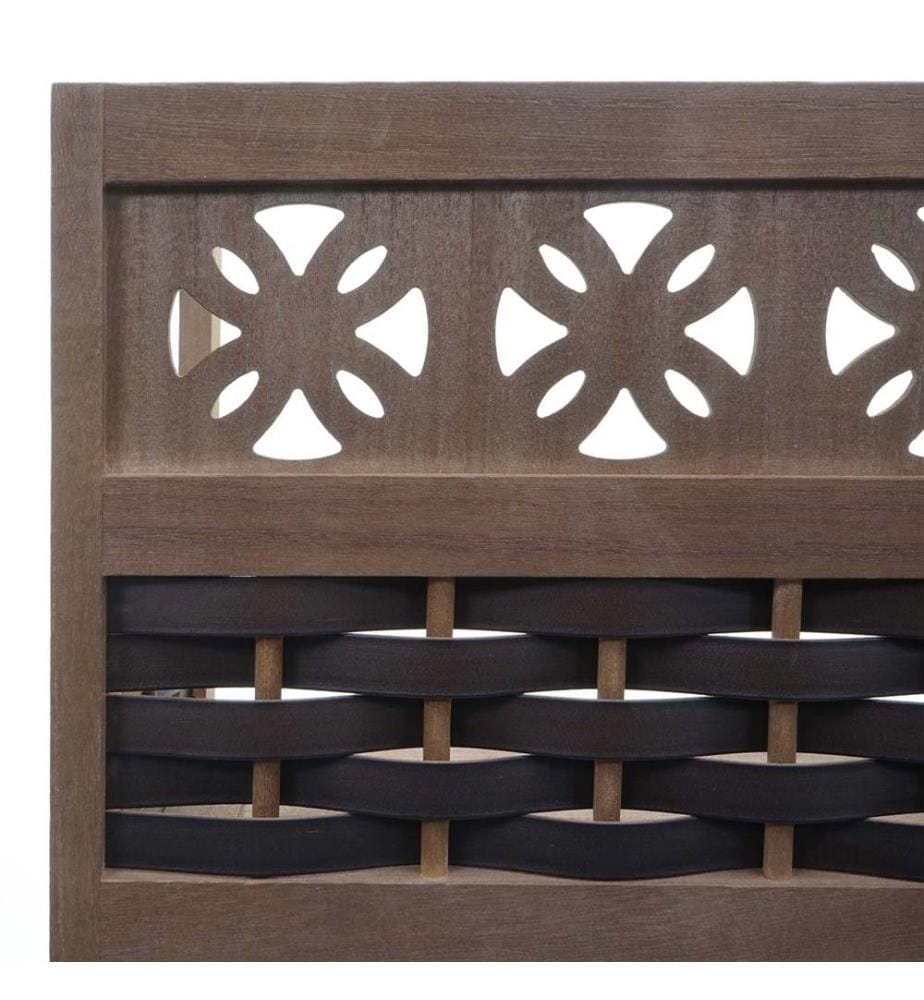 Shelf JAM-K86 Standing shelf foldable 110 cm wickerwork dark brown