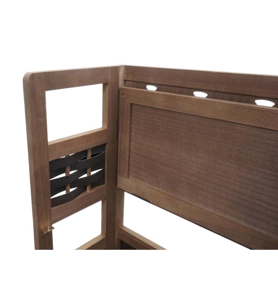 Shelf JAM-K86 Standing shelf foldable 110 cm wickerwork dark brown