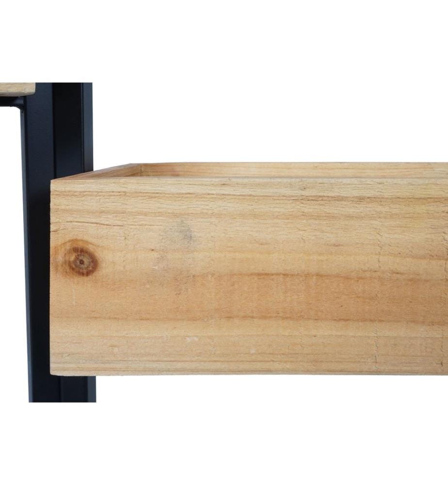 Séparation de pièce avec jardinière JAM-L32 bois-acier 116x118 cm