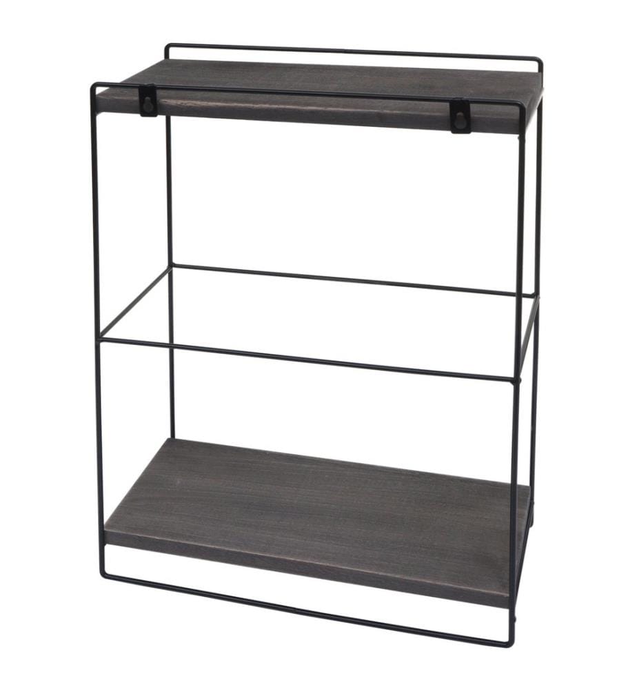 Wandregal JAM-K77 Küchenregal Industrial 50x35x17 cm Holz Metall dunkelgrau