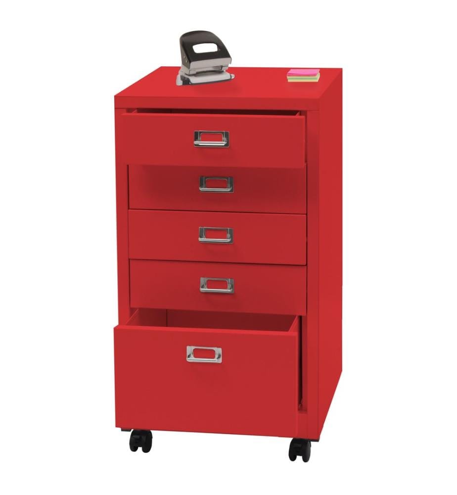 Caisson à roulettes JAM-L49 Armoire de classement en métal 75x40x41 cm 5 tiroirs