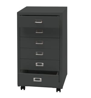 Piedistallo mobile JAM-L49 Cartella metallica 75x40x41 cm 6 cassetti