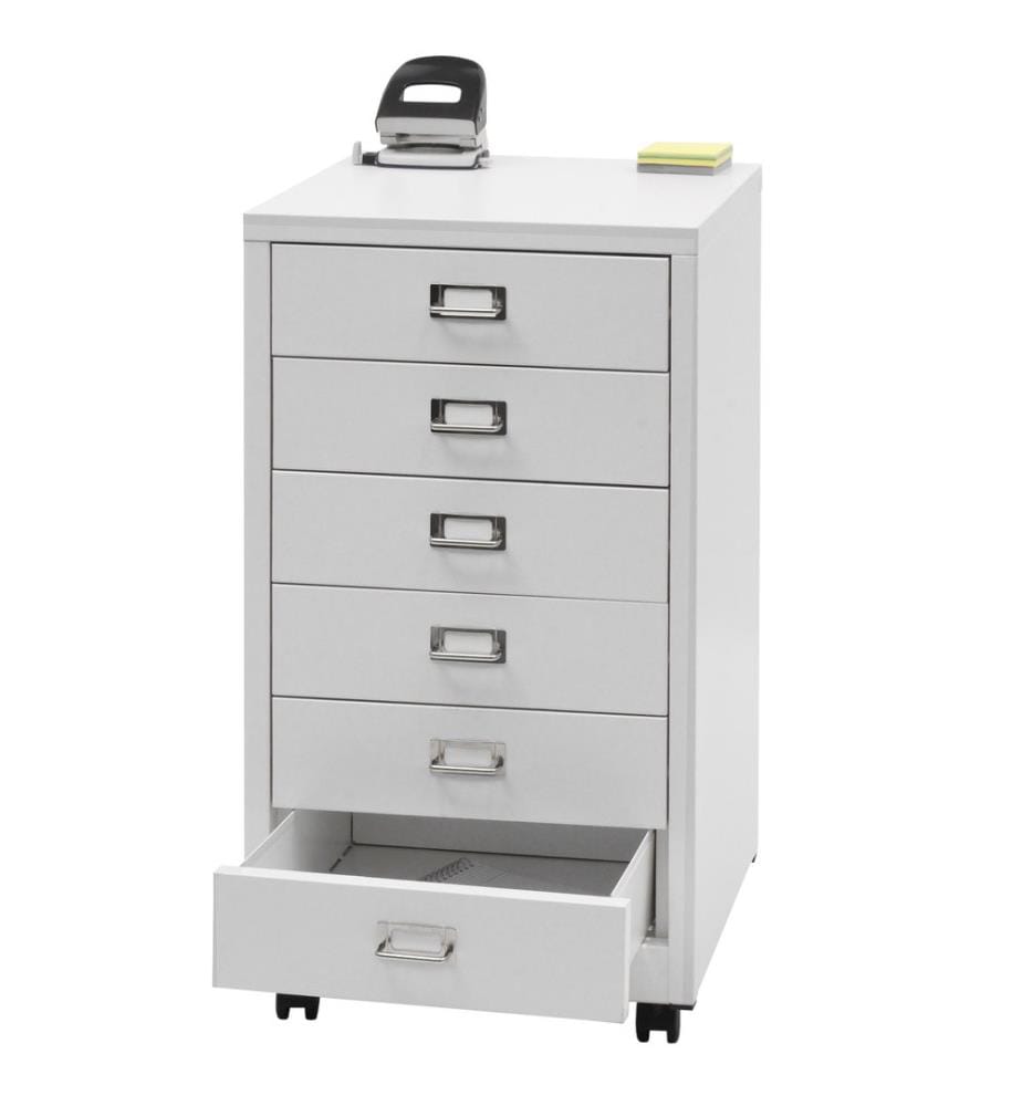 Caisson à roulettes JAM-L49 Armoire de classement en métal 75x40x41 cm 6 tiroirs