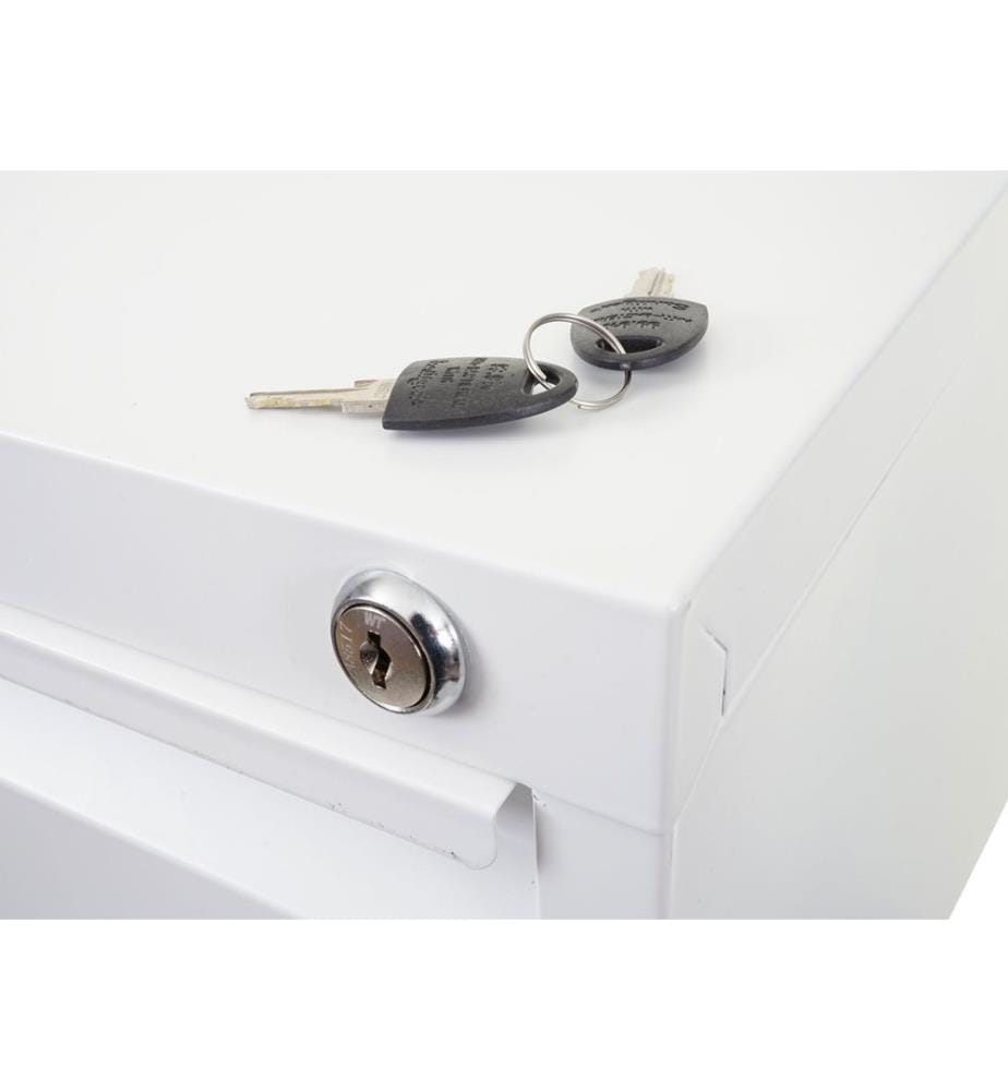 Armoire à dossiers suspendus Armoire à dossiers verrouillable 134 cm blanc