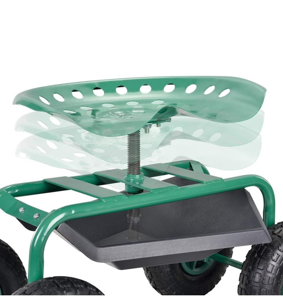 Siège de jardin mobile jusqu'à 135kg Vert