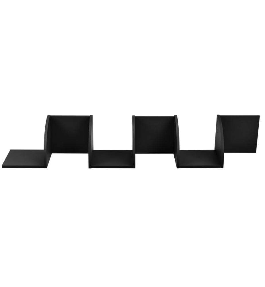 Étagère murale Greiz Zick Zack Design Noir Mat