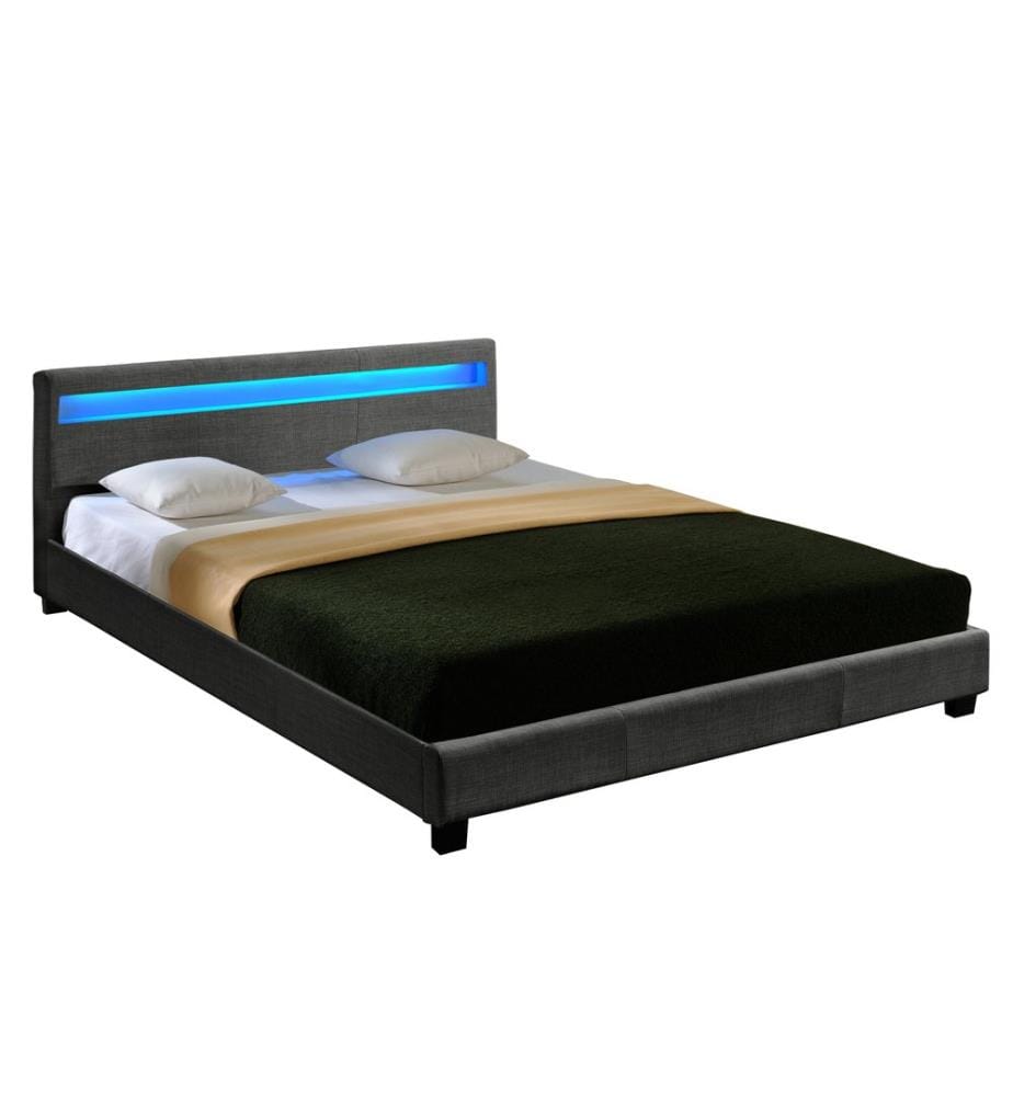 Lit rembourré Skagen avec éclairage LED 140x200 cm Corium