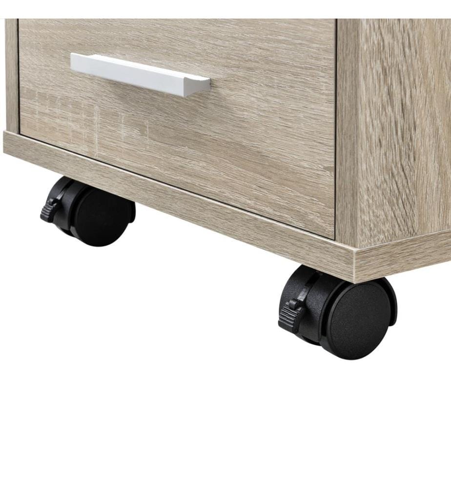 Rollcontainer Stockholm 63x33x38 cm mit 5 Schubladen Eiche