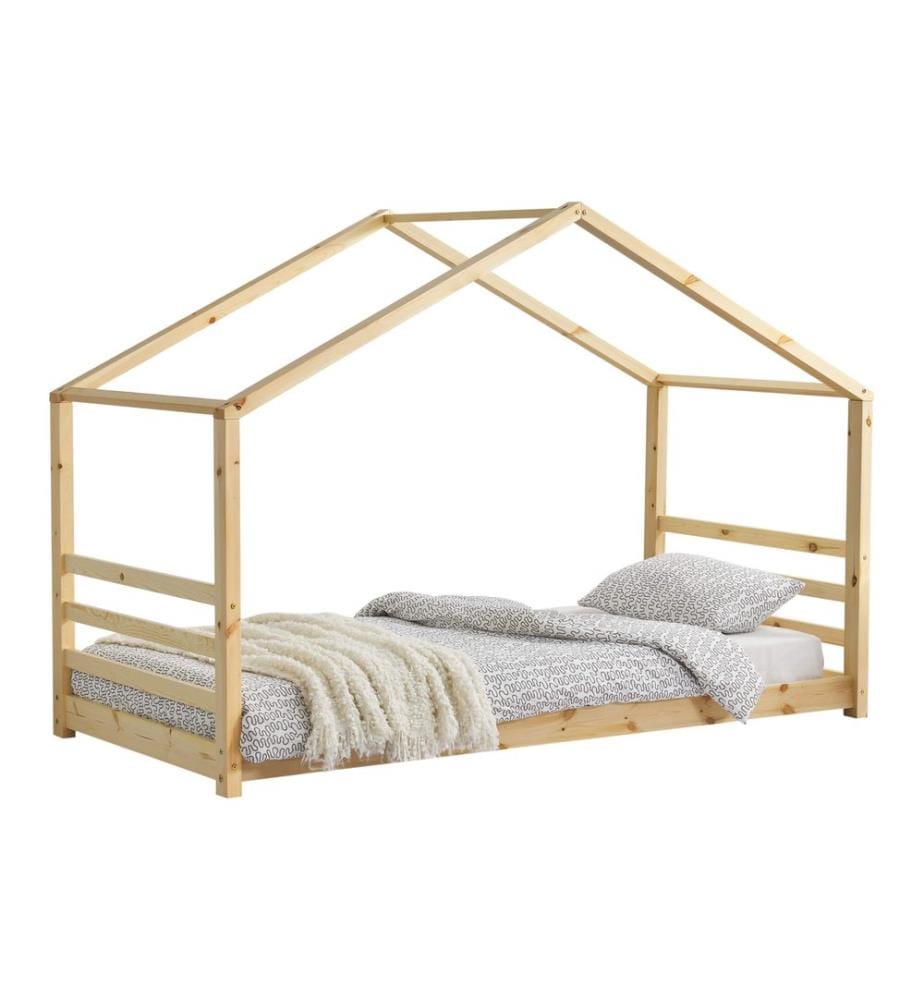 Kinderbett Vardø 90x200 cm mit Lattenrost Holz