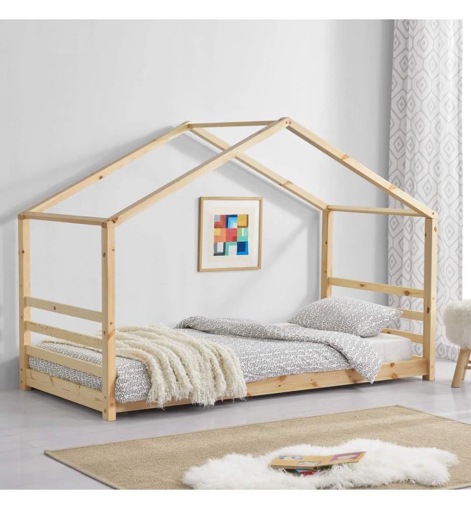 Kinderbett Vardø 90x200 cm mit Lattenrost Holz