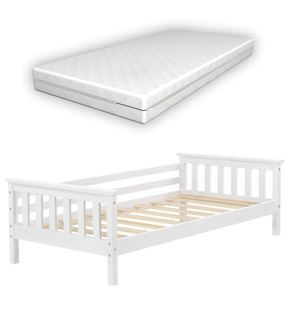 Letto per bambini Nuuk 70x140 cm con materasso e contenitore