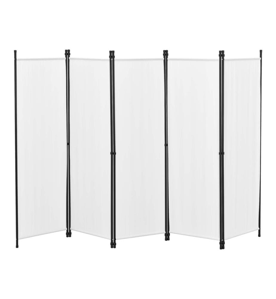 Paravent Séparation de pièce Huesca 5 éléments 250x171 cm Blanc