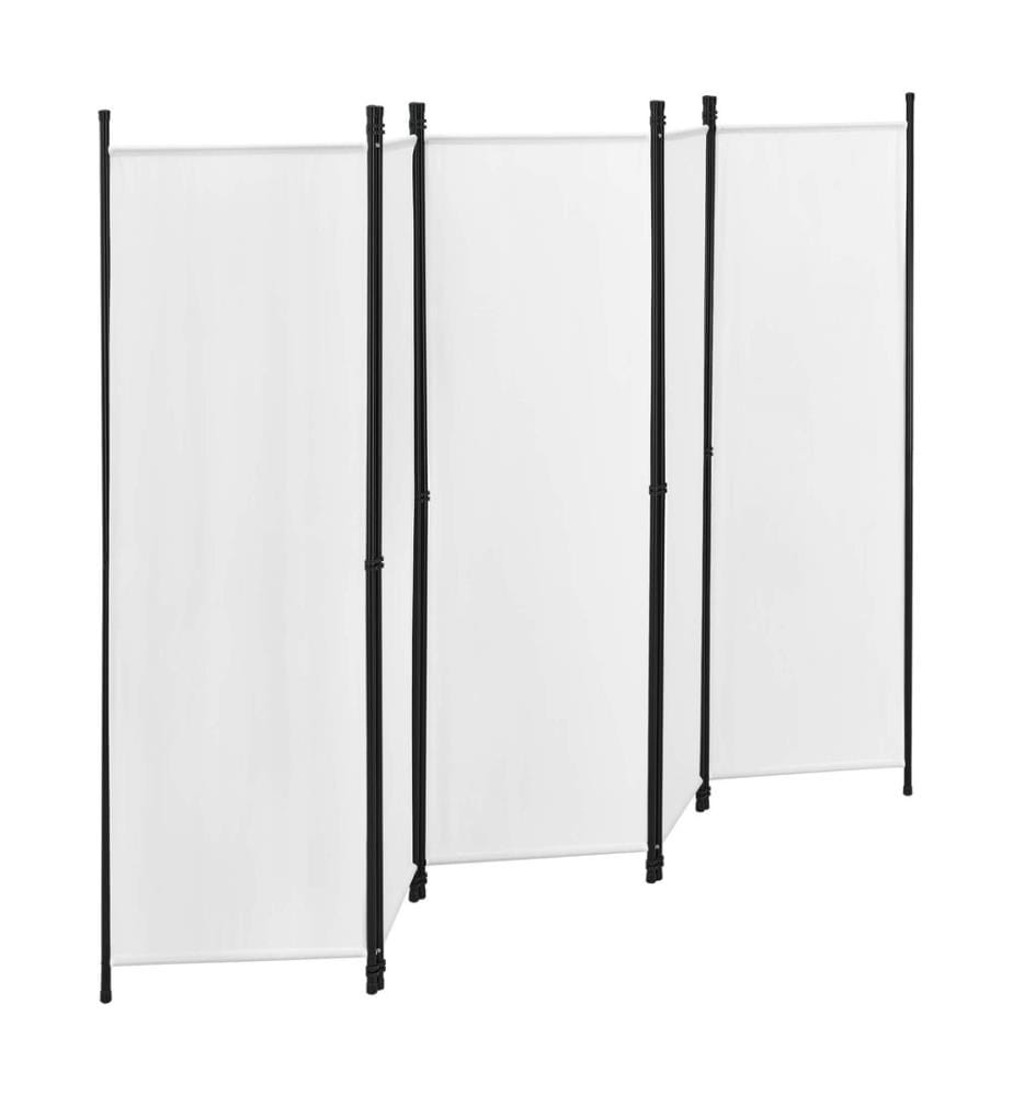 Paravent Séparation de pièce Huesca 5 éléments 250x171 cm Blanc