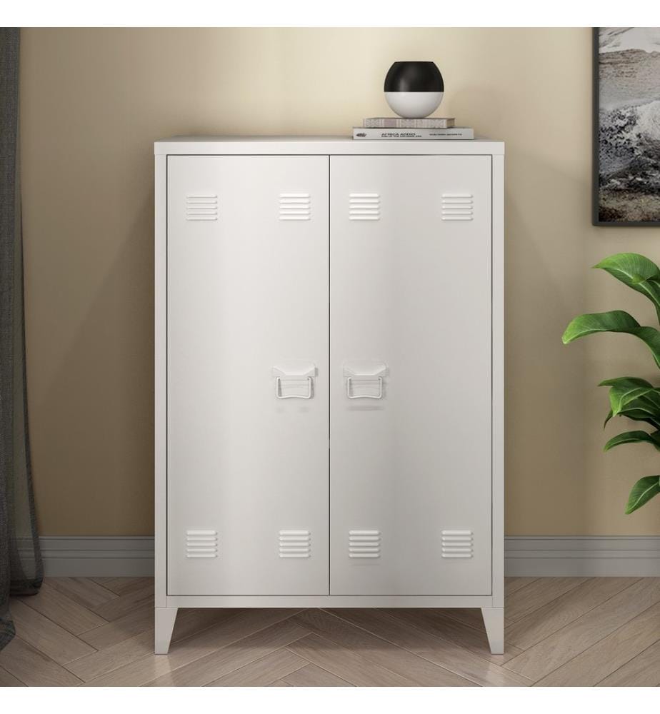 Armoire métallique Ko mmode Oripää 110x75x33 cm Blanc