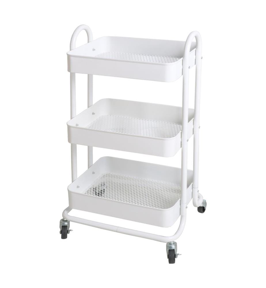 Küchenrollwagen Pyhäntä 78.5x46x35 cm Stahl Weiss