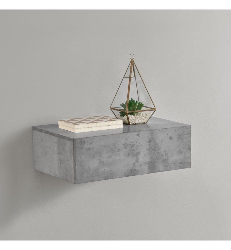 Wandregal Madison mit Schublade Beton-Optik 46x30x15 cm