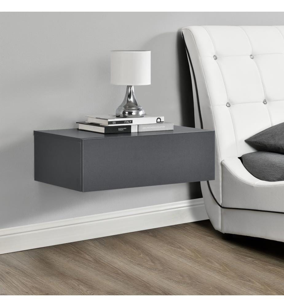Wandregal Madison 2er Set Beton-Optik Dunkelgrau 46x30x15 cm