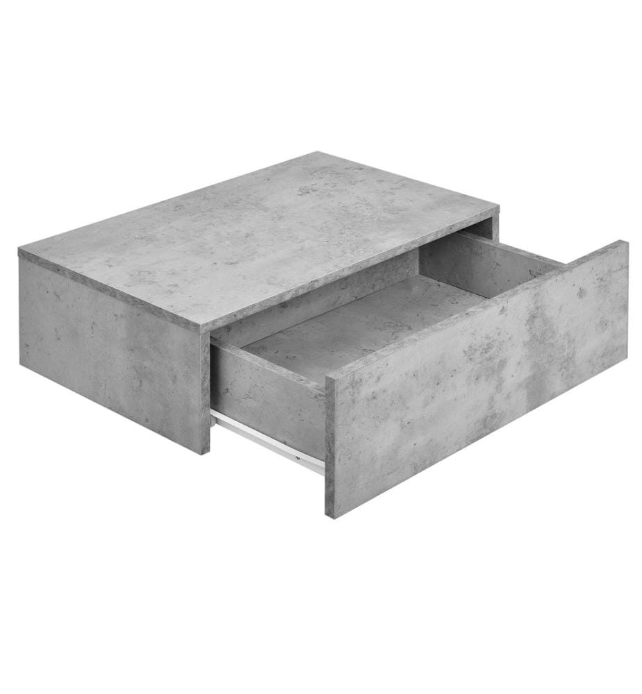 Wandregal Madison 2er Set Beton-Optik Dunkelgrau 46x30x15 cm