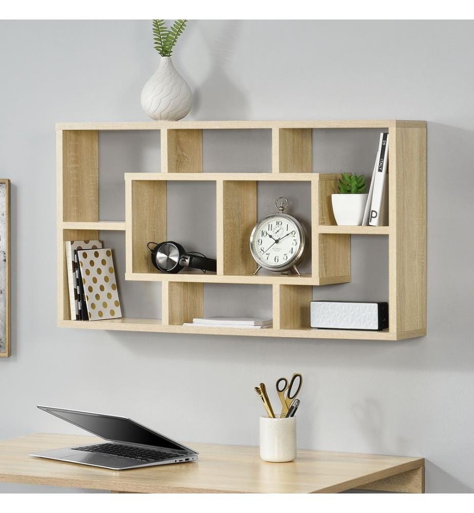Scaffale a parete Dallas in rovere 85x47,5x16 cm