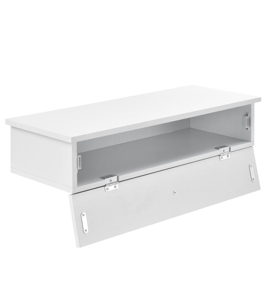 Wandregal Toledo mit Schublade Weiss 60x24x12.6 cm