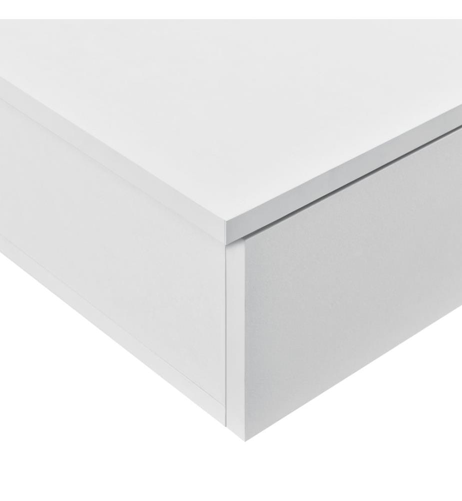 Wandregal Toledo mit Schublade Weiss 60x24x12.6 cm