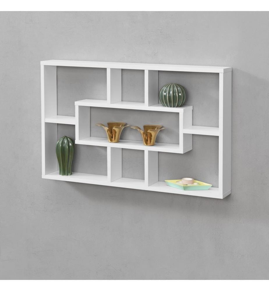 Wall shelf Memphis White 77x10x48 cm