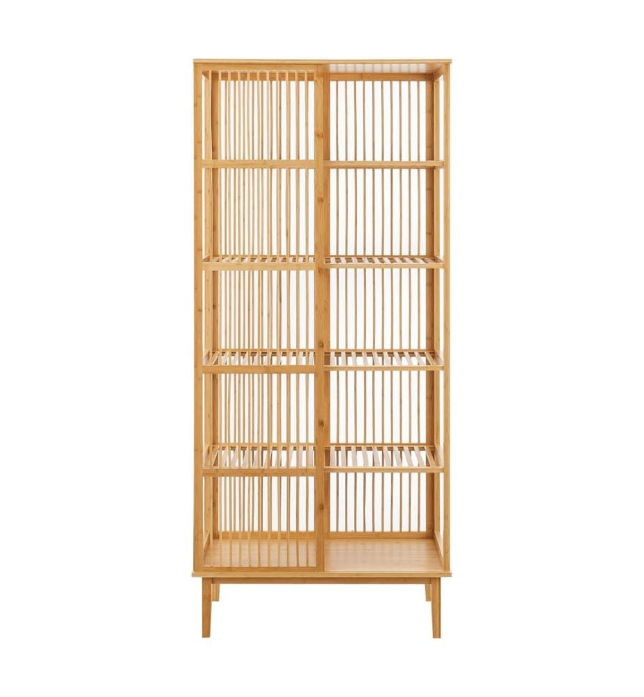Libreria in bambù Carius 185x80x45 cm
