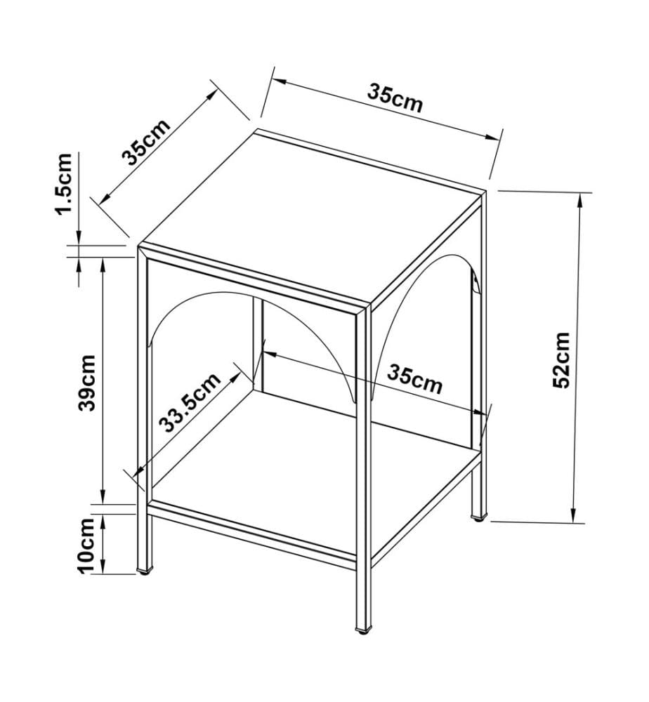Scaffale Quro 52x35x35 cm Bianco
