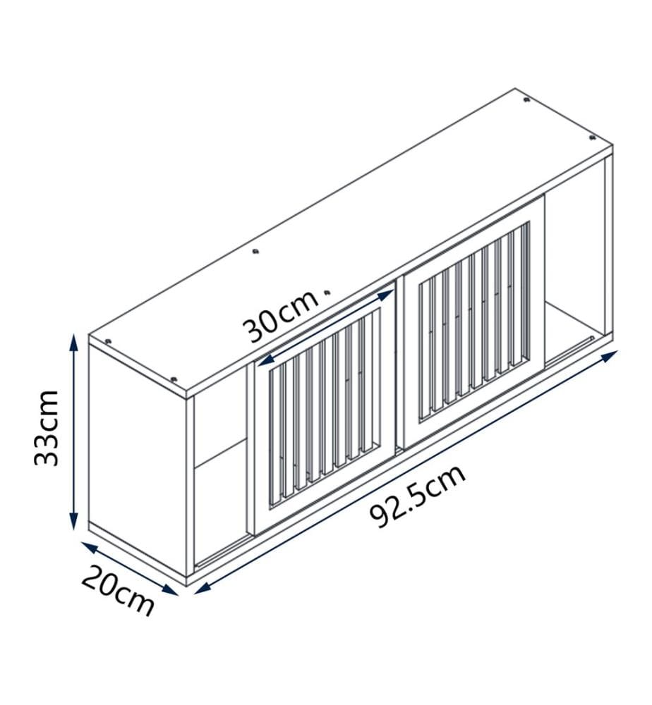 Wandregal Colorado Springs 92.5x20x33 cm Bambus
