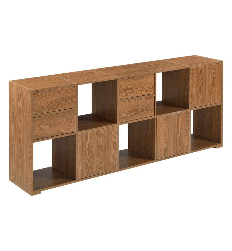 Sideboard Köping 145x28x60 cm Dunkler Holzton