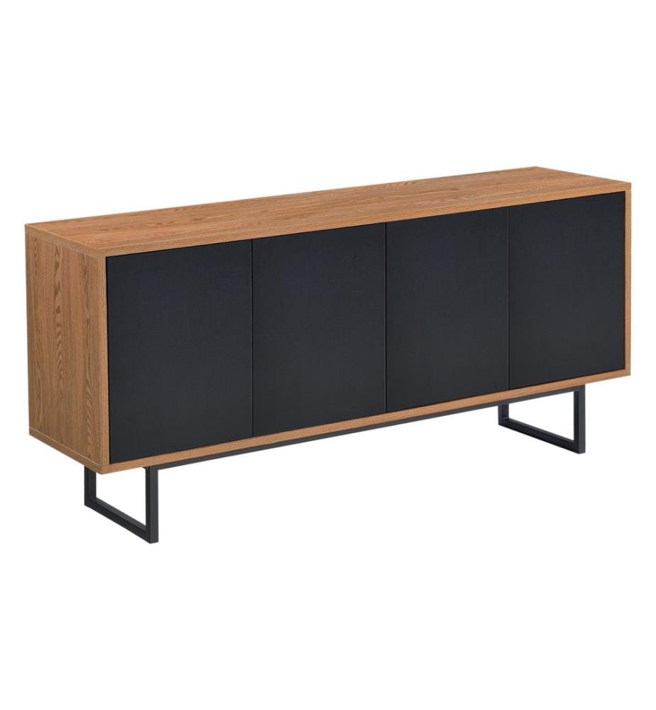 Sideboard Mariestad 120x30x55 cm Dunkler Holzton Schwarz