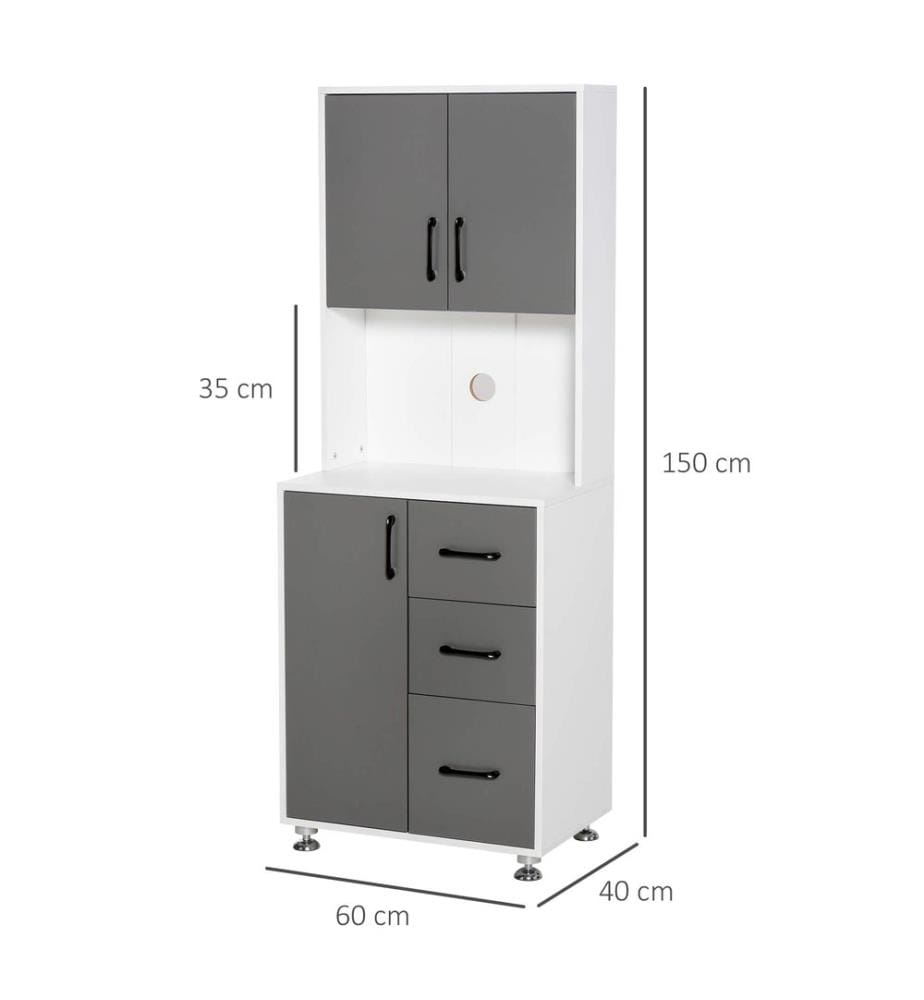 Mobile da cucina a 2 ante Scaffale Scaffale per microonde Buffet