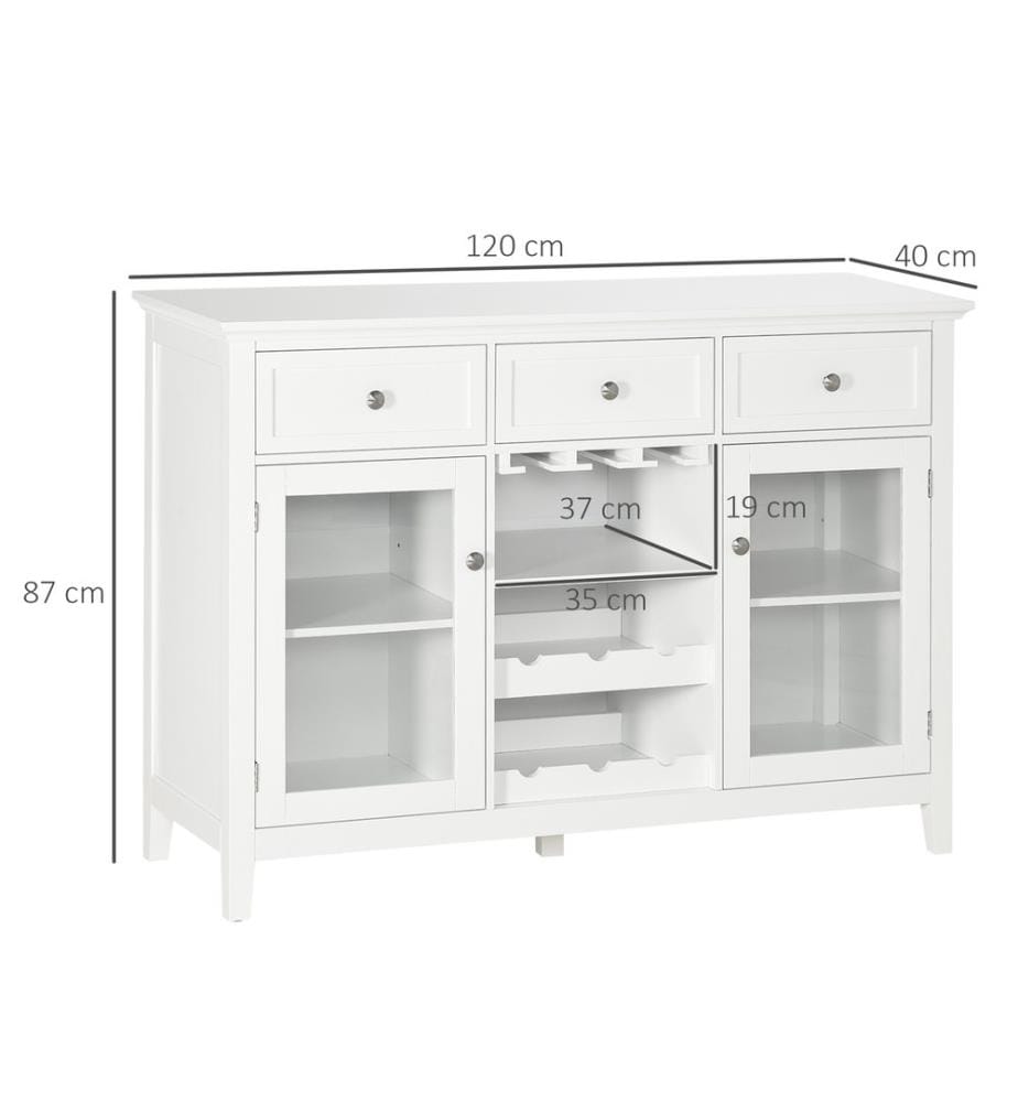 Armoire de cuisine Casier à vin Sideboard 120x40x87 cm