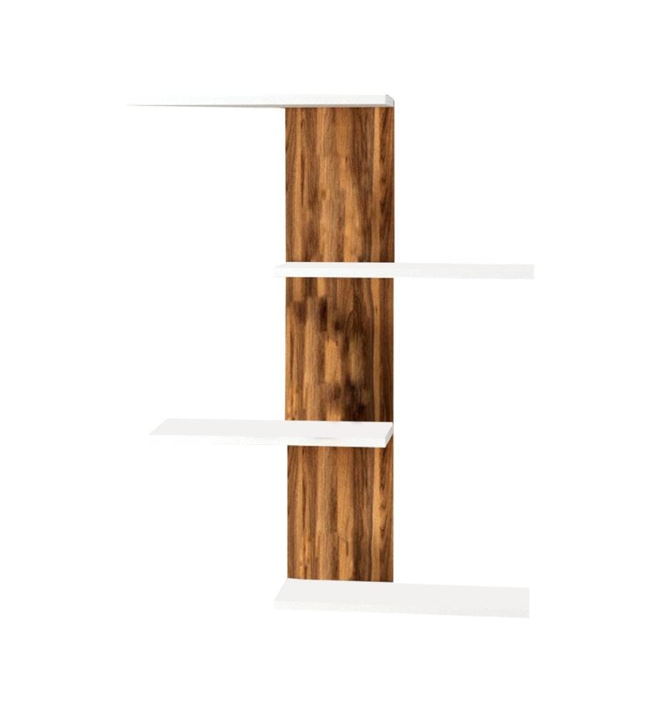 Wandregal Charlotte Eiche-Optik Antik Weiss 78x17x10 cm