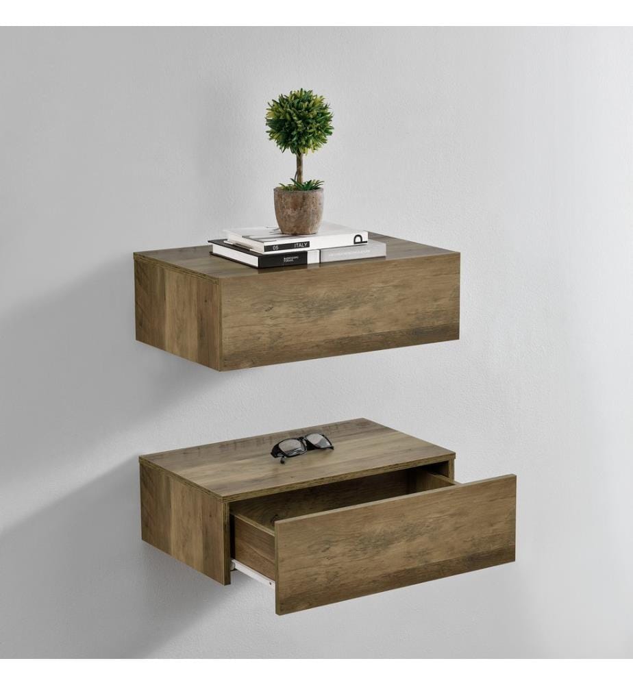 Wandregal Madison 2er Set Holzfarben 46x30x15 cm