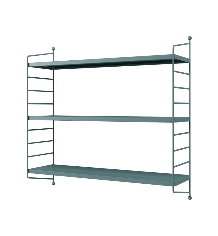 Modulares Wandregal Strängnäs Graublau matt