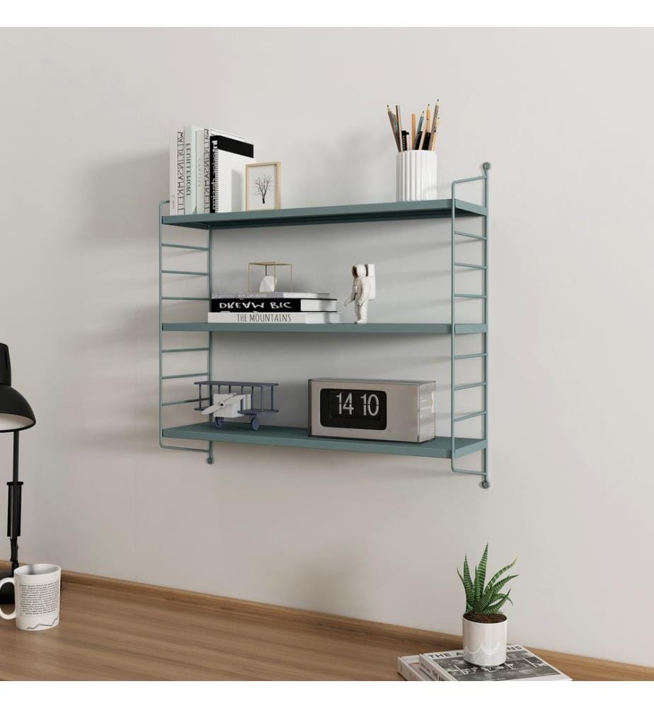 Modulares Wandregal Strängnäs Graublau matt