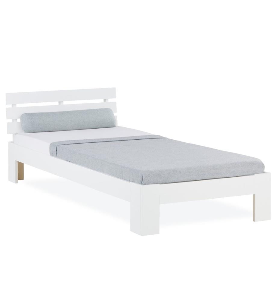 Lit simple en bois 90x200 cm Blanc