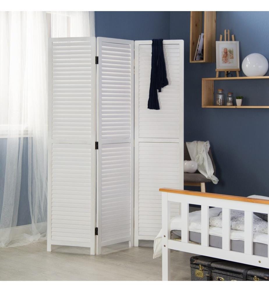 Divisorio per 3 pezzi in legno bianco