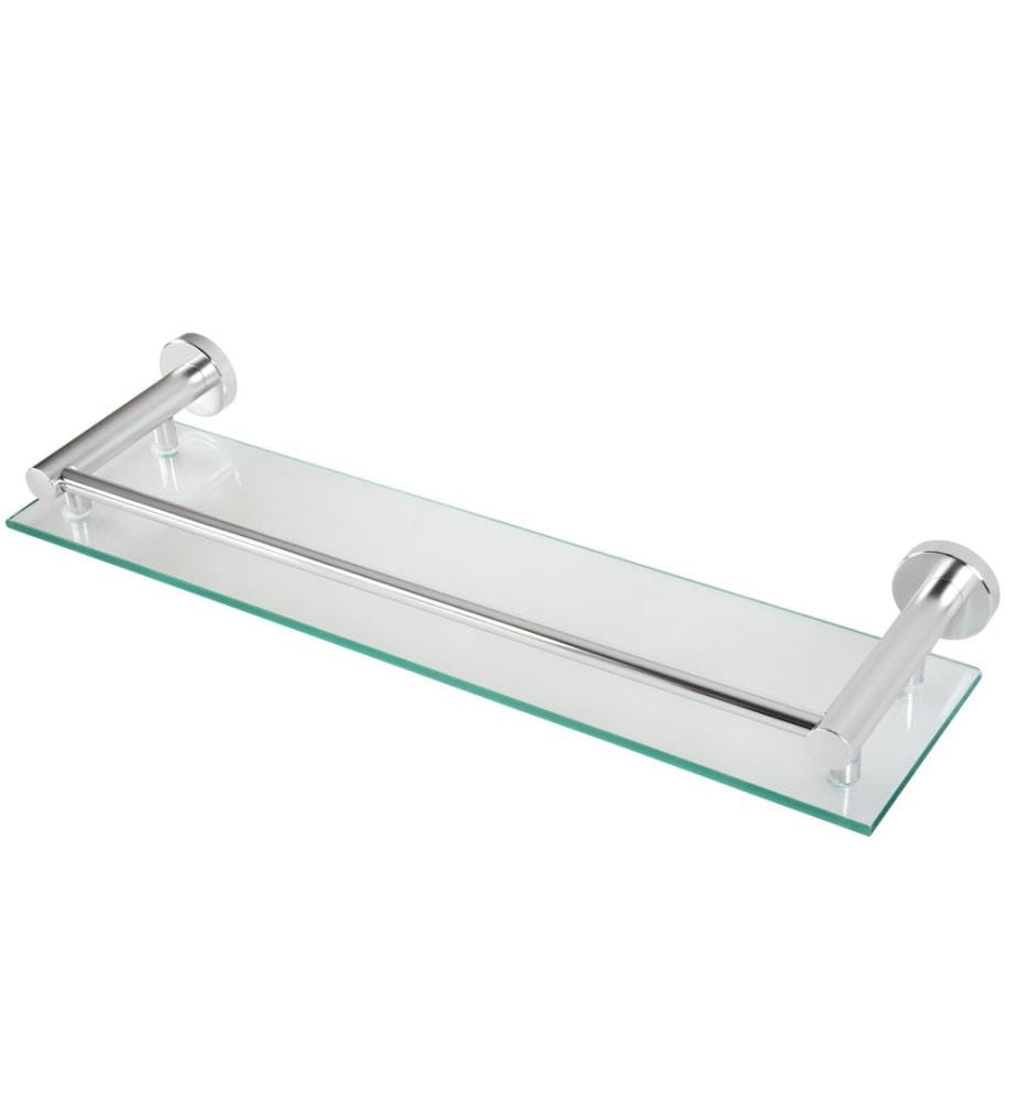 Glasablage Bad 2er Set Wandmontage gehärtetes Glas Aluminium