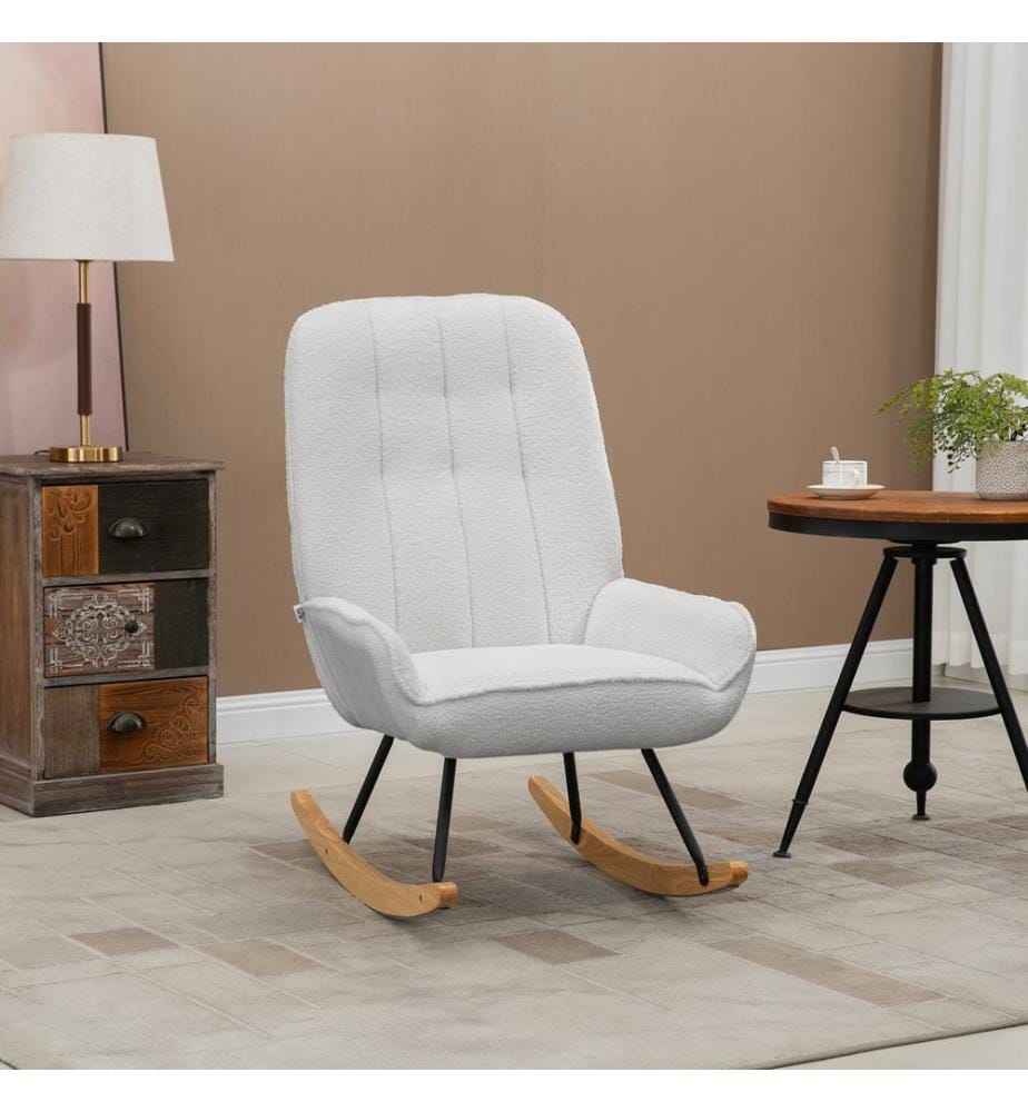 Fauteuil à bascule Sherpa non tissé gris