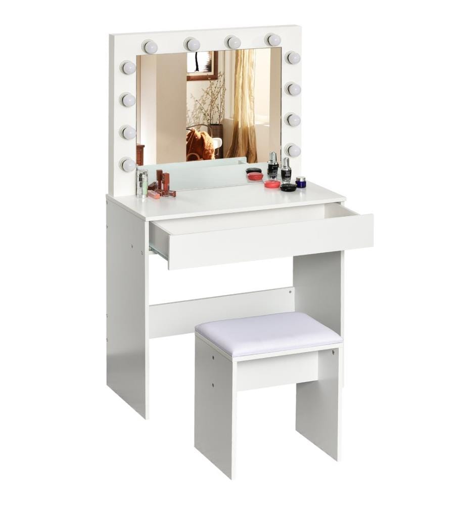 Coiffeuse Table de maquillage avec miroir éclairé