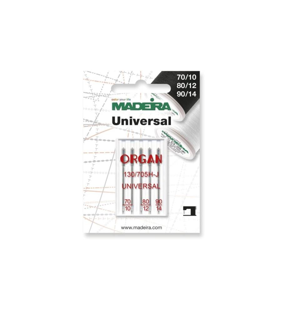 MADEIRA - Aiguille de machine Universel 70/10 80/12 90/14 5 pièces