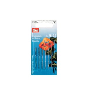 PRYM - Aiguille de broderie Nr. 18 - 22 avec dentelle, 6 pièces