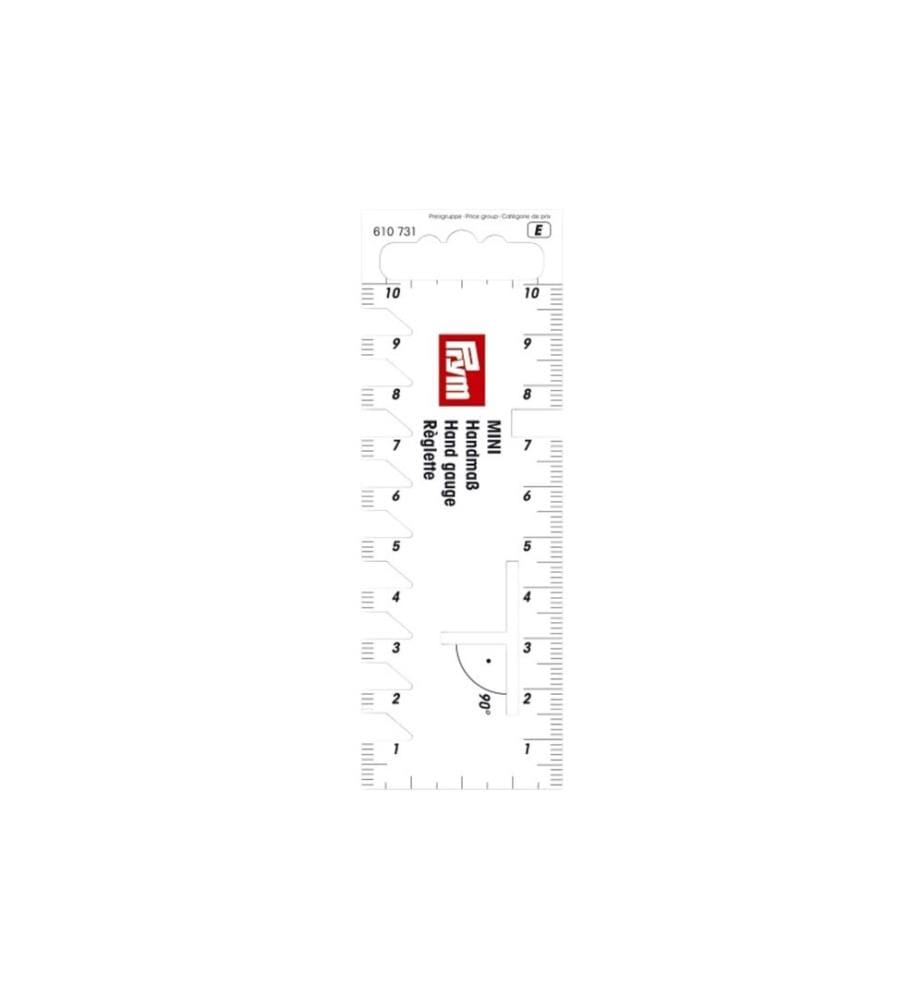 PRYM - Règle de mesure pour couture Mini 10 cm, Blanc