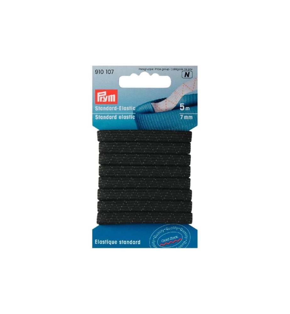 PRYM - Bande élastique Standard 7 mm, Noir