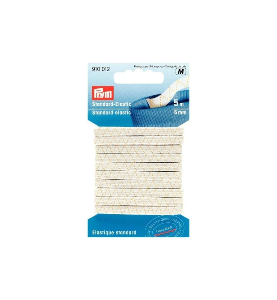 PRYM - Bande élastique Standard 5 m, Blanc