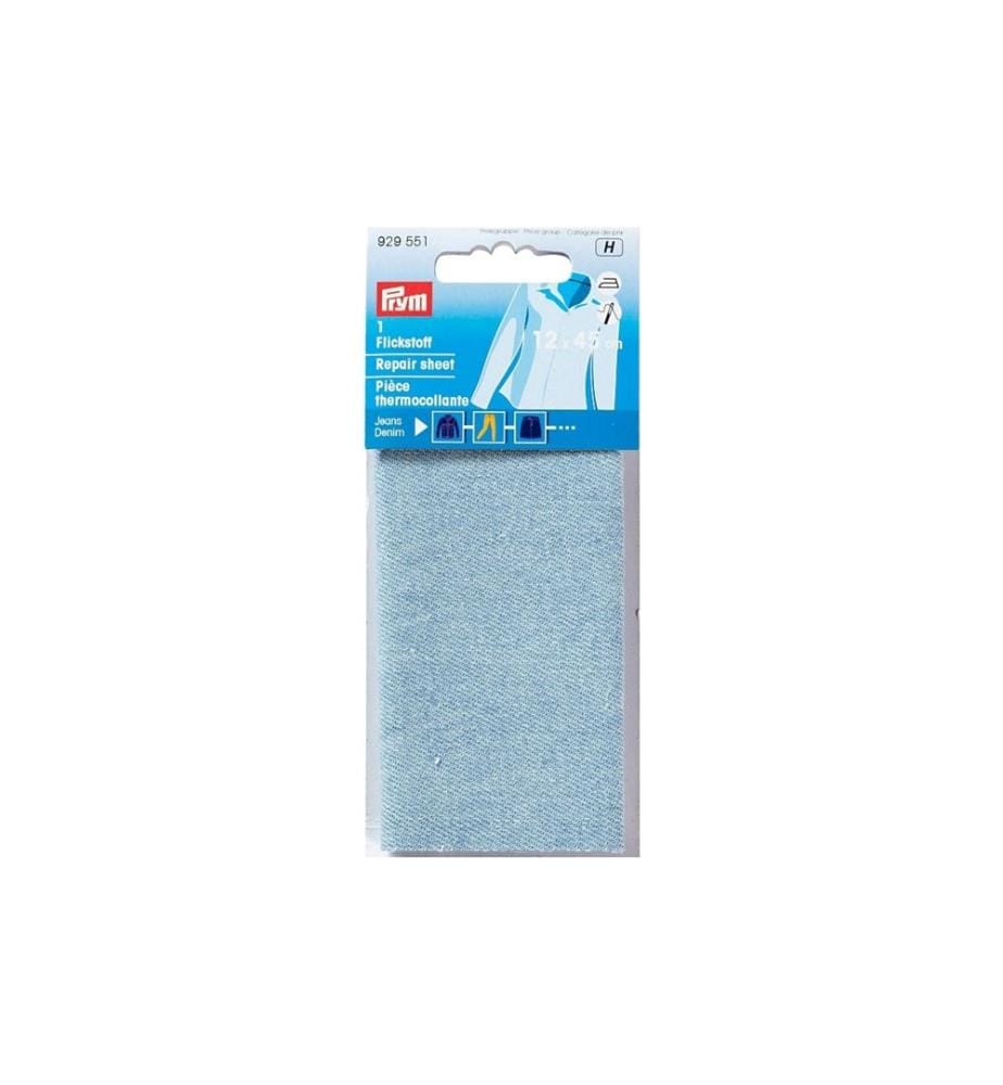 PRYM - Flickstoff 12 x 45 cm, aufbügelbar, Hellblau