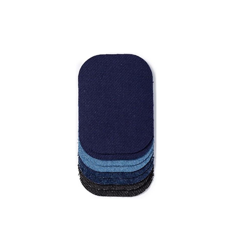 PRYM - Raccommodages Mini Patches, Jeans 8 x 6 cm, 8 pièces,